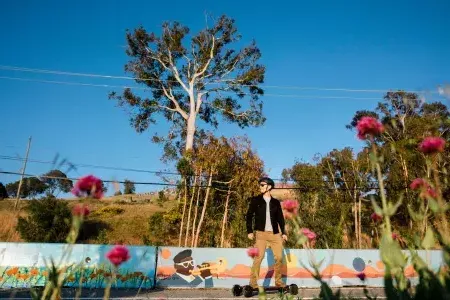 Skateboarder im Stadtteil Bayview.